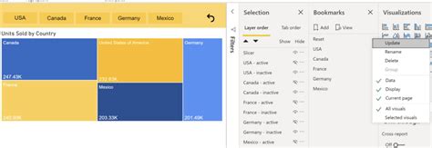 BmkLaptop has a page level filter of Laptop and sliver pre-selection of DELL ) Test each <b>bookmark</b>. . Power bi select bookmark based on slicer